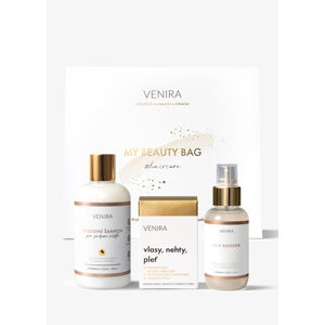 VENIRA beauty bag - kapsle pro vlasy (80 kapslí), šampon pro podporu růstu vlasů (300 ml), vlasové sérum hair booster (100 ml)