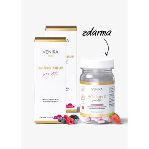 VENIRA imuno sirup pro děti (lesní plody), vitamin C pro děti (jahoda)