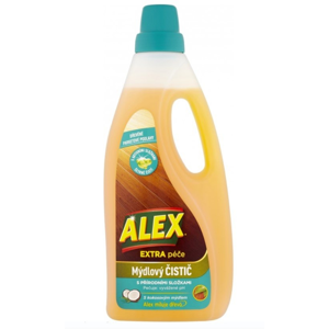 Alex Extra péče, mýdlový čistič na dřevěné parketové podlahy, s kokosovým mýdlem, 750 ml