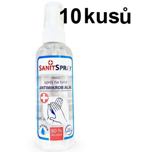 
				Alpa SanitSpray Antimikrobiální bezoplachový čistící sprej na ruce 150 ml (10 KUSŮ)
		