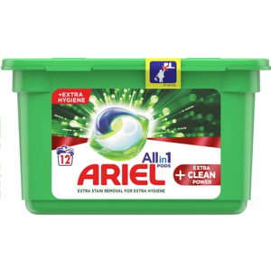 Ariel Extra Clean kapsle na praní, 12 praní