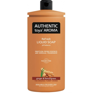 
				Authentic toya Aroma ginger & lemongrass náhradní náplň tekuté mýdlo, 600 ml
		