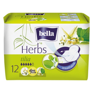 
				Bella Herbs Tilia hygienické prodyšné vložky s křidélky a jemnou vůní 12 ks/bal.
		