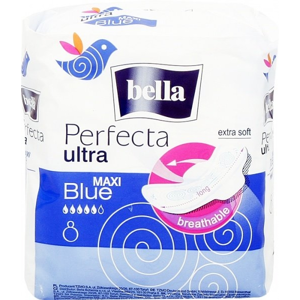 
				Bella Perfecta Maxi Blue hygienické vložky s křidélky bez parfemace 8 ks/bal.
		