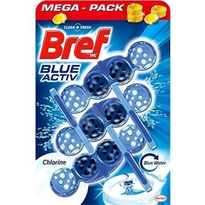 
				Bref Blue Aktiv WC blok s chlórem 3 x 50 g
		