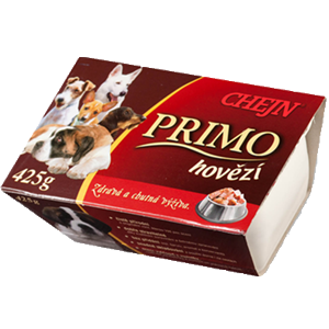 Chejn PRIMO s hovězím vanička pro psy 425 g