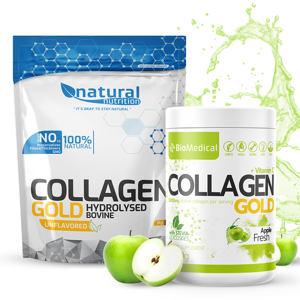 Collagen Gold - Hydrolyzovaný kolagen 300g Stevia Apple Fresh 300g Stevia Apple Fresh