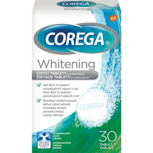 
				Corega Whitening Čistící tablety na zubní náhrady 30 ks
		