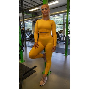 Dámske Fitness Legíny Yellow Muscle Aggressive L