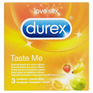 Durex Taste Me barevné kondomy s příchutí 7 x 3 ks (21 ks)