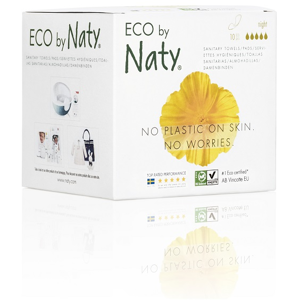 Eco Naty Dámské ECO vložky Naty - noční (10 ks)