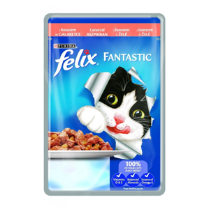 
				Felix Fantastic s lososem v želé kapsička pro kočky 100 g
		