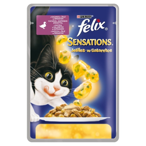
				Felix Sensations kachna v želé se špěnátem kapsička pro kočky 100 g
		