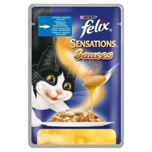 
				Felix Sensations Sauces treska v omáčce s rajčaty kapsička pro kočky 100 g
		
