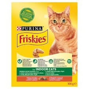 
				Friskies Indoor pro kočky žijící převážně v bytě s kuřetem a se zeleninou granule pro kočky 300 g
		