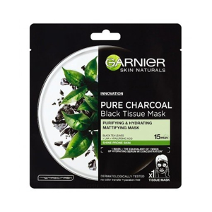 
				Garnier Pure Charcoal černá textilní maska s extraktem z černého čaje 1x28 g
		