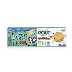 Good Gout BIO Bee´scuits, sušenky s medem a kousky čokolády (100 g)
