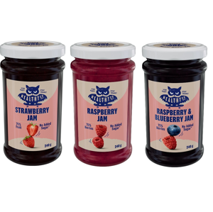 HealthyCo - Džemy bez přidaného cukru 240g Raspberry, blueberry  - malina borůvka