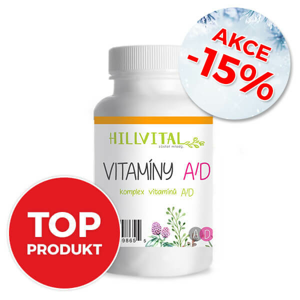 HillVital Vitamíny A + D pro zdravé vlasy, nehty a pokožku 100 ks - Akce dne