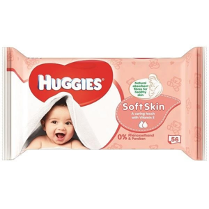 
				Huggies Soft Skin vlhčené brousky 56 ks
		