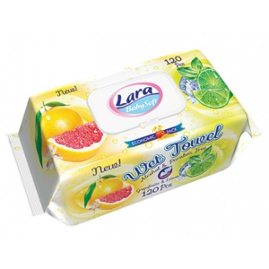 Lara vlhčené ubrousky lemon+grapefruit 120ks
