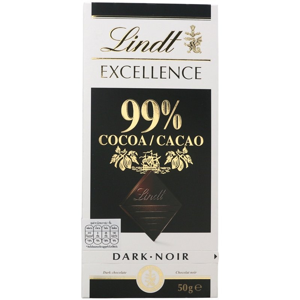 Lindt Excellence čokoláda hořká 99%, 50g