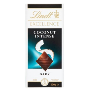 Lindt Excellence Extra hořká čokoláda s karamelizovanými kousky kokosu 100g