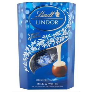 
				Lindt Lindor Milk & white s jemnou bílou náplní 200 g
		