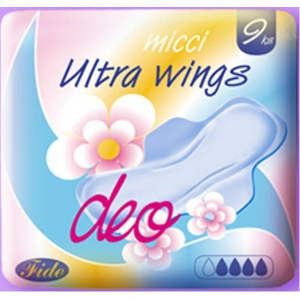 
				Micci ultra DEO wings dámské vložky 9 ks/bal.
		