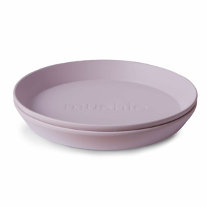 Mushie kulatý talíř 2 ks - Soft Lilac