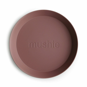 Mushie - kulatý talíř 2 ks - Woodchuck
