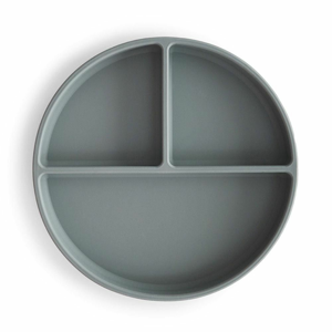 MUSHIE - silikonový talíř s přísavkou - STONE