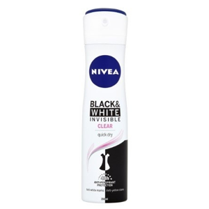
				Nivea Black & White Invisible Clear antiperspirant, 150 ml
		