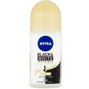 Nivea Black & White Invisible Silky Smooth kuličkový antiperspirant, 50 ml