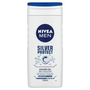 
				Nivea Men Silver Protect sprchový gel na tělo, tvář a vlasy 250 ml
		