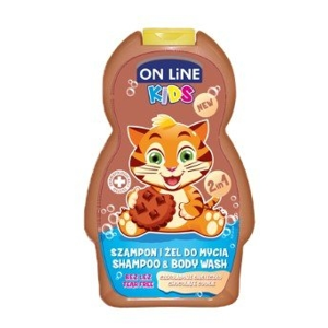 
				On line Kids šampon a sprchový gel čokoládové sušenky 250 ml (hnědý)
		