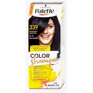 Palette Color Shampoo barva na vlasy Modročerný 339, 70 ml
