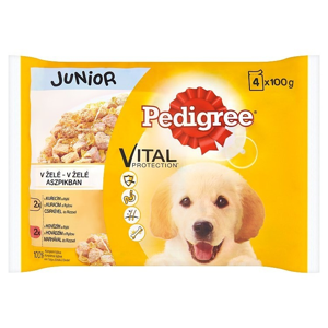 
				Pedigree Vital Protection Junior výběr ve šťávě kuřecí & hovězí 4x100 g, 400 g
		