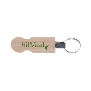 Přívěsek na klíče s žetonem z bambusu HillVital