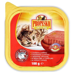 
				PROPESKO Vanička s hovězím a zvěřinou kompletní krmivo pro dospělé kočky 100 g
		