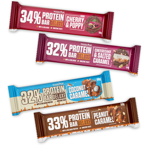 Protein Bar DeLuxe - Proteinové tyčinky 24x50g Salted Caramel and Cheesecake