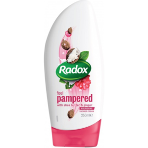 
				Radox Feel Pampered, sprchový gel pro pocit hýčkání, bambucké máslo a zázvor, 250 ml
		
