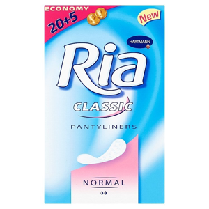 
				Ria Classic Normal slipové vložky neparfémované 25 ks/bal.
		