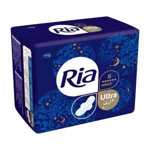 
				Ria Ultra Night ultratenké dámské vložky s křidélky 8ks/bal.
		
