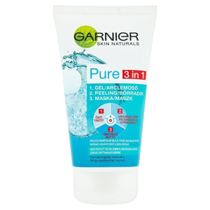 Skin Naturals Garnier Pure 3v1 gel, peeling a maska 150 ml
