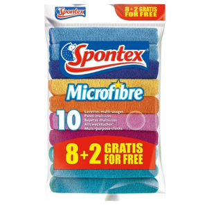 Spontex Microfibre utěrky 8+2 ks