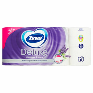 Toaletní papír Zewa Deluxe Lavender 150ut, 8 rolí