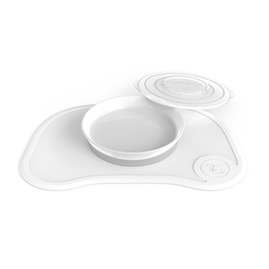 Twistshake Protiskluzová podložka click mat + talíř 6+m bílá