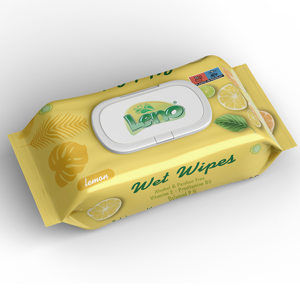 Vlhčené ubrousky - LENO 120ks Wet Wipes Lemon