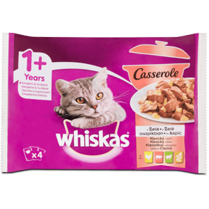 
				Whiskas Casserole klasický výběr v želé kapsička pro kočky 4x85 g
		